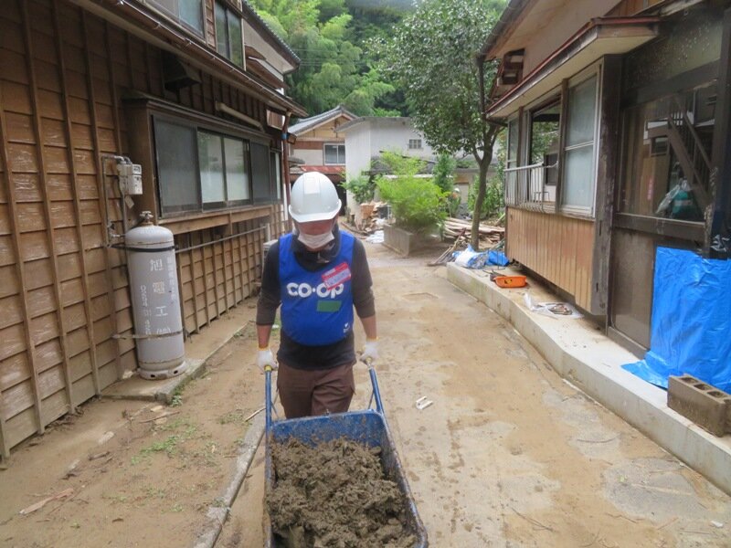 コープデリにいがた災害支援活動 職員撮影（2022年8月16日 関川村） 