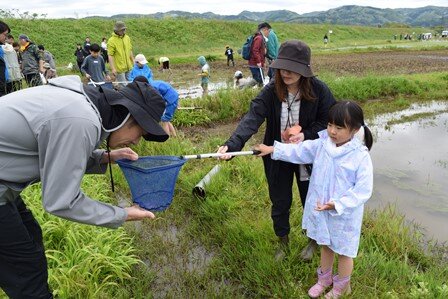 生きもの調査「何が入ってるかな・・」